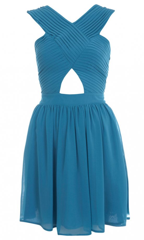 Miss Selfridge Pleat Bodice Cut Out Dress, £50.00