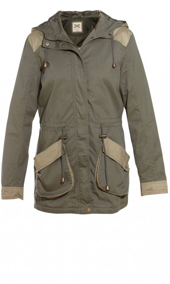 New Look Colour Block Parka Coat, £34.99