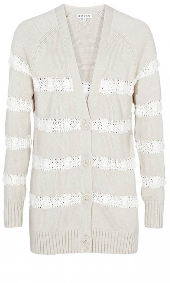 Reiss Hand Knit Bobble Cardigan, £110