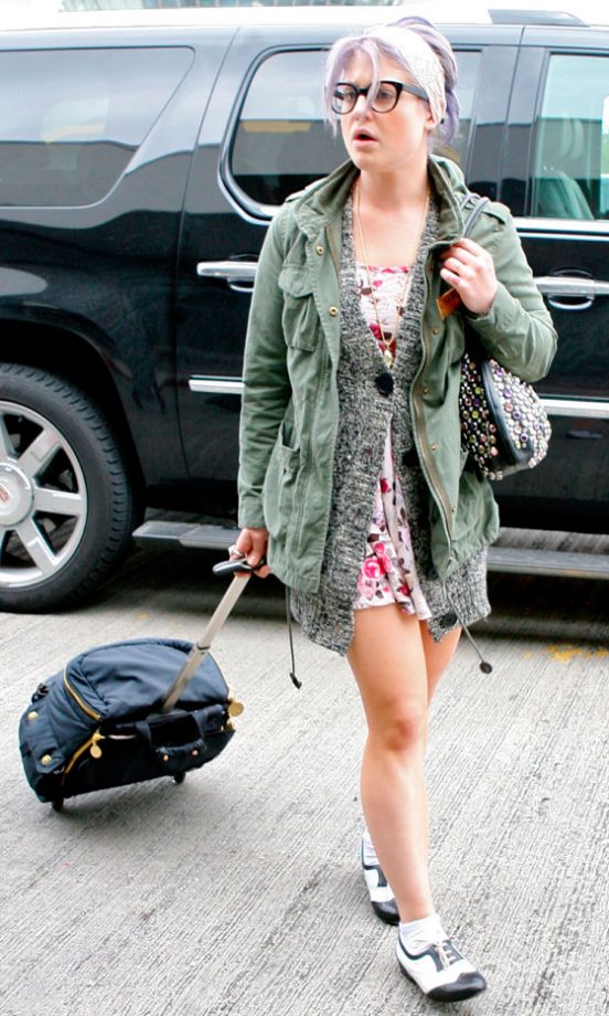 Kelly Osbourne Looks Cute As A Button In A Parka Jacket And Brogues With Ankle Socks, May 2010