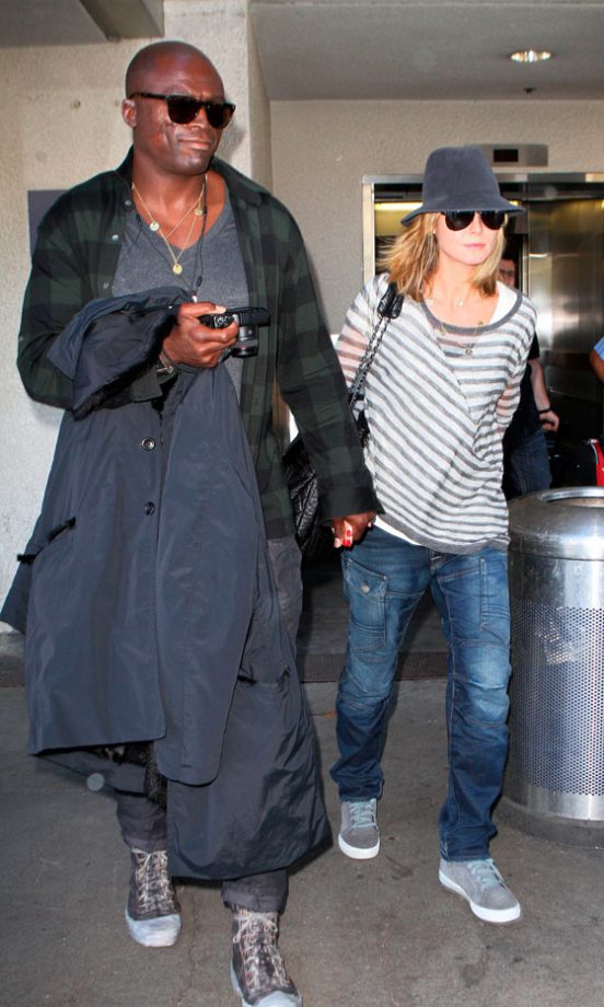 Heidi Klum And Seal Arrive At LAX Airport, November 2010