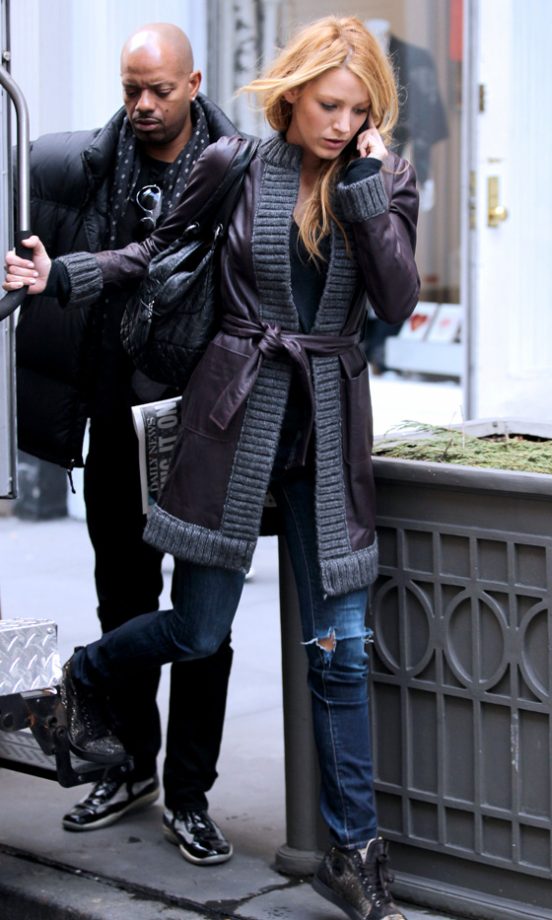 Blake Lively Left The Gossip Girl Studios Rocking Another Fab Coat, 2012