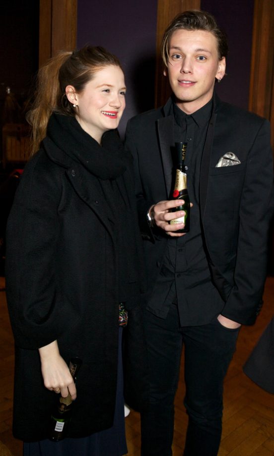 Bonnie Wright And Jamie Campbell Bower At The Evening Standard British Film Awards 2012