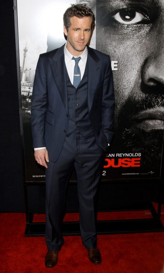 Blake Lively's Beau Ryan Reynolds Looked Super-Smart At The Safe House Film Premiere, 2012