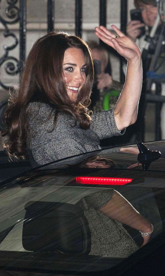 Kate Middleton Waved To Fans Outside The National Portrait Gallery 2012