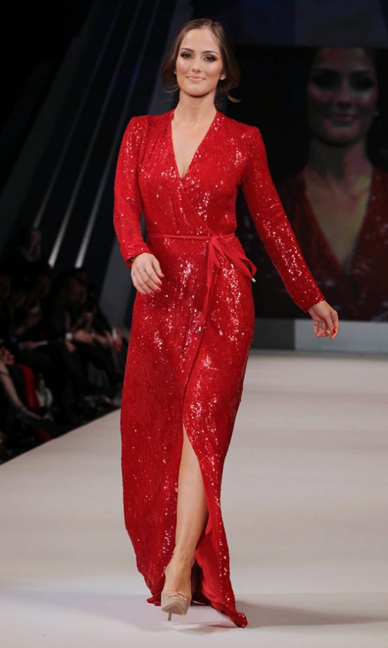 Minka Kelly In Diane Von Furstenberg At The Heart Truth's Red Dress Collection 2012