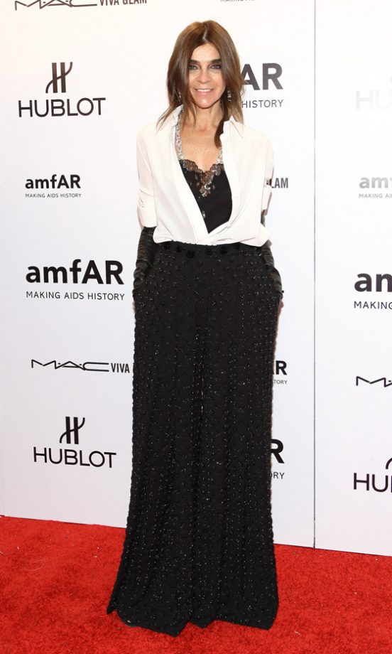Carine Roitfeld Looked Her Usual Glamourous Self At The AmfAR Gala 2012