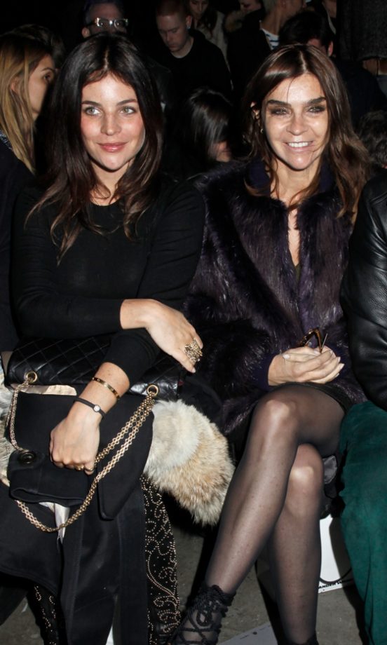 Julia Restoin Roitfeld And Carine Roitfeld At The Alexander Wang Fashion Show AW12