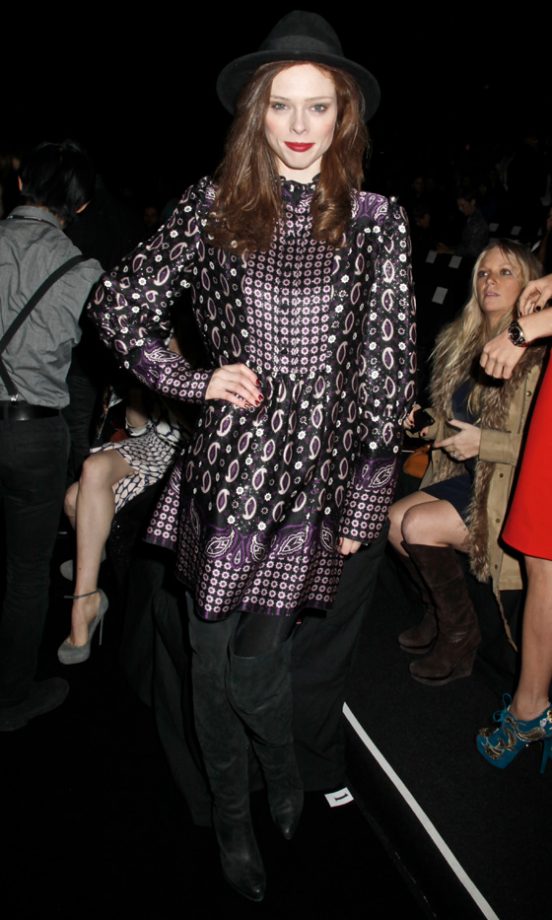 Coco Rocha Front Row At Diane Von Furstenberg's Fashion Show AW12