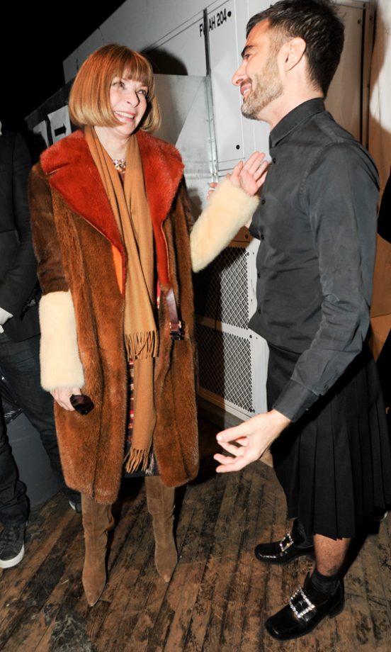 Anna Wintour And Marc Jacobs Chatted Backstage At New York Fashion Week AW12