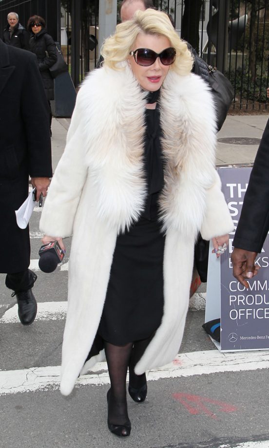 Joan Rivers Arrived In Style At The Vera Wang Fashion Show AW12