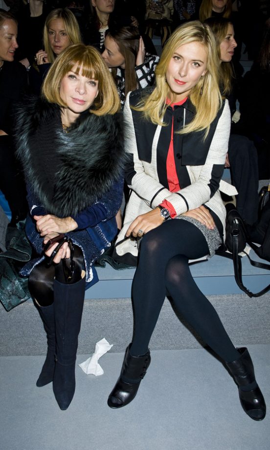Anna Wintour And Maria Sharapova At The Vera Wang Fashion Show AW12
