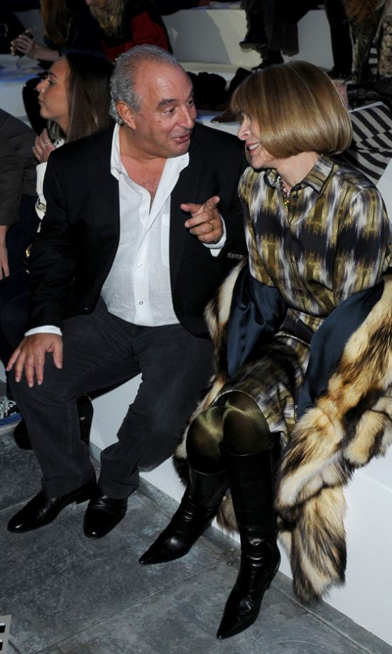 Phillip Green And Anna Wintour At The Topshop Unique Fashion Show AW12