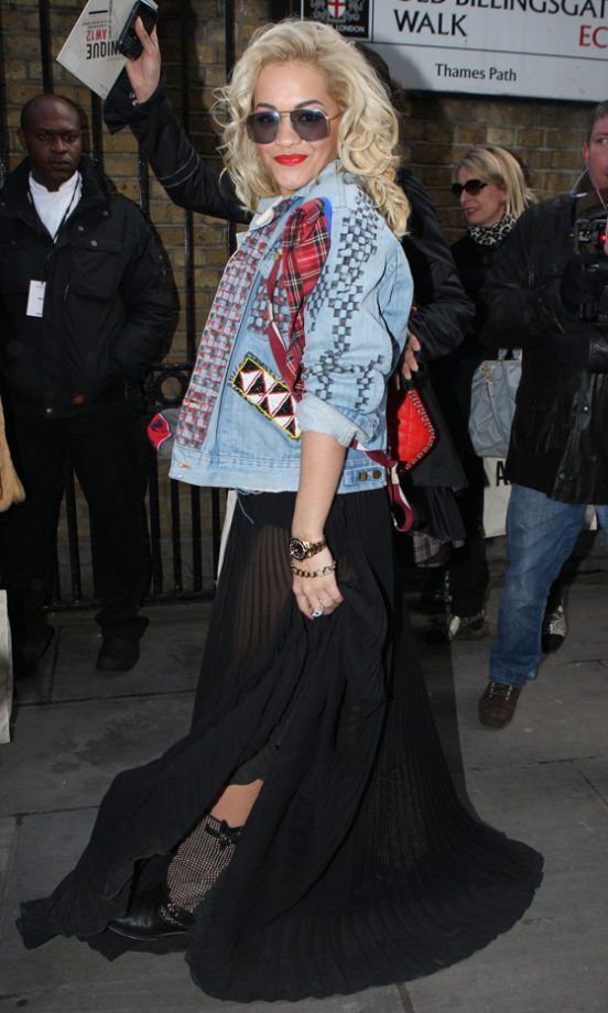 Rita Ora At The Topshop Unique Fashion Show AW12