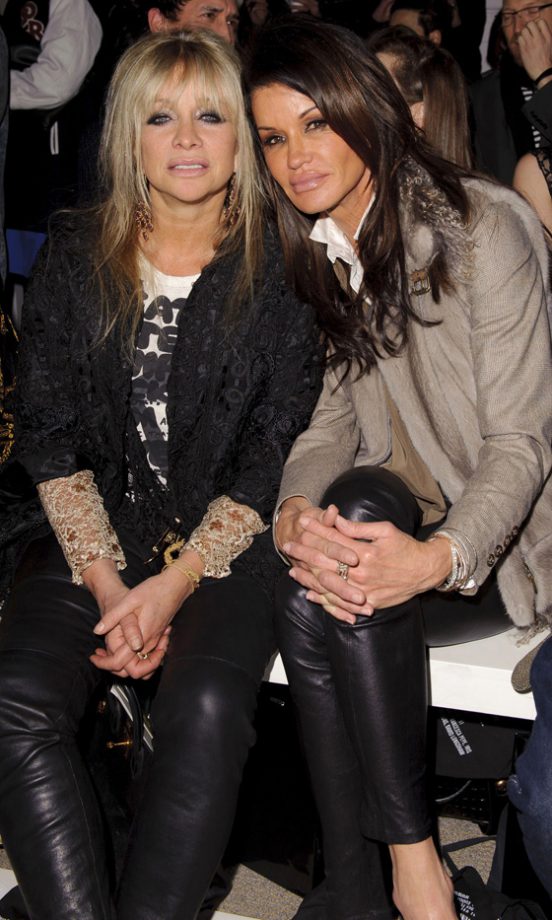 Jo Wood And Janice Dickinson At The Pam Hogg Fashion Show AW12