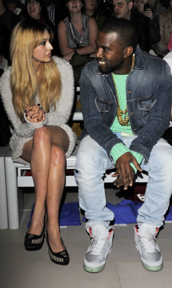 Zara Martin And Kanye West At The Mark Fast Fashion Show AW12