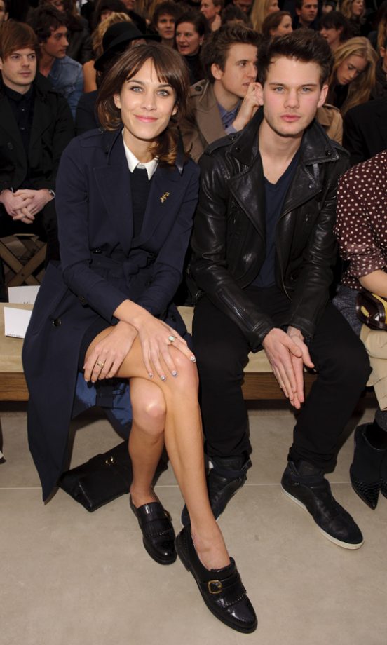 Alexa Chung And Jeremy Irvine At The Burberry Prorsum Fashion Show AW12