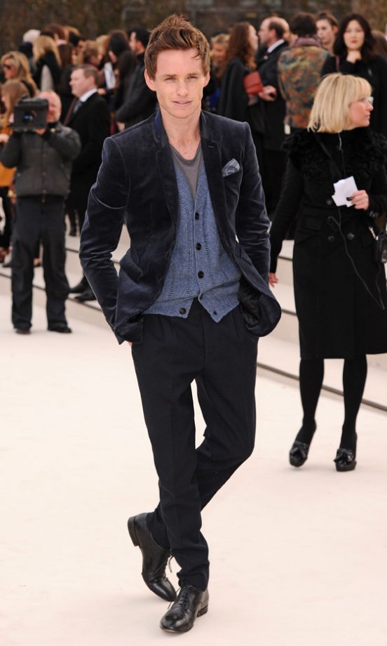 Eddie Redmayne At The Burberry Prorsum Fashion Show AW12