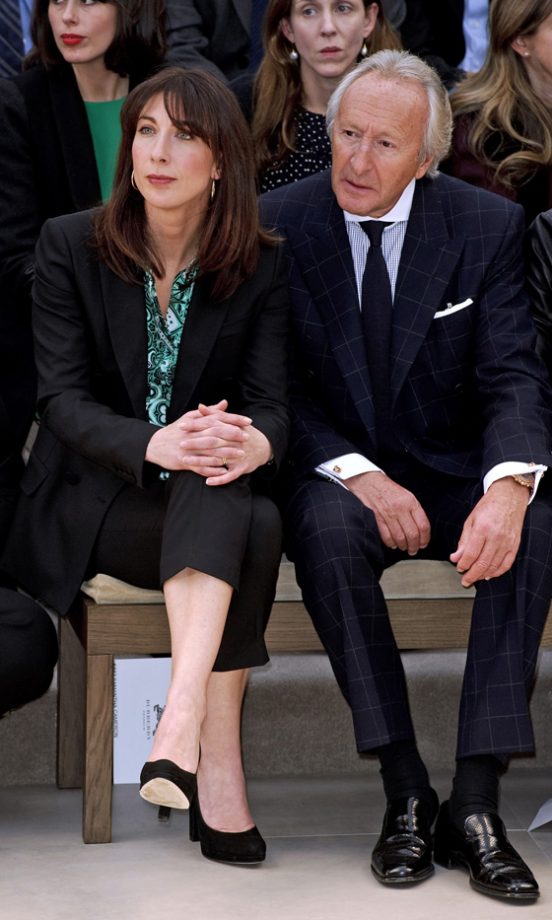 Samantha Cameron And Harold Tillman At The Burberry Prorsum Fashion Show AW12