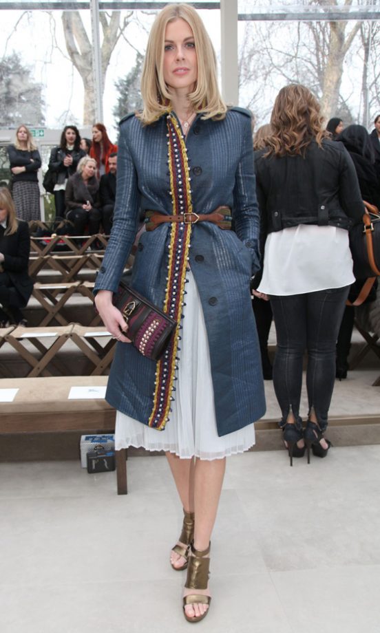 Donna Air Worked An Amazing Statement Coat On The Front Row At Burberry's AW12 Fashion Show
