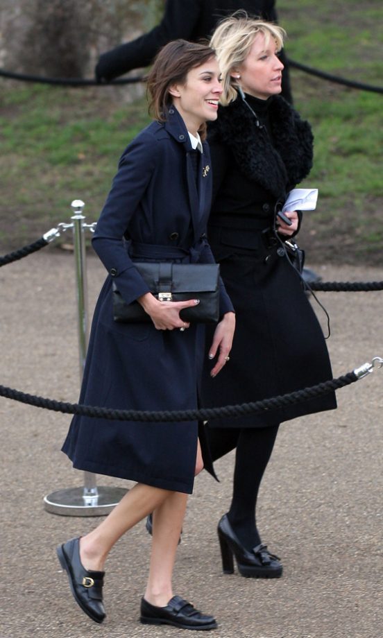 Alexa Chung Arrived At The Burberry Prorsum Fashion Show AW12 In A Chic Coat