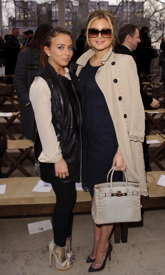 Chloe Green And Holly Valance At The Burberry Prorsum Fashion Show AW12