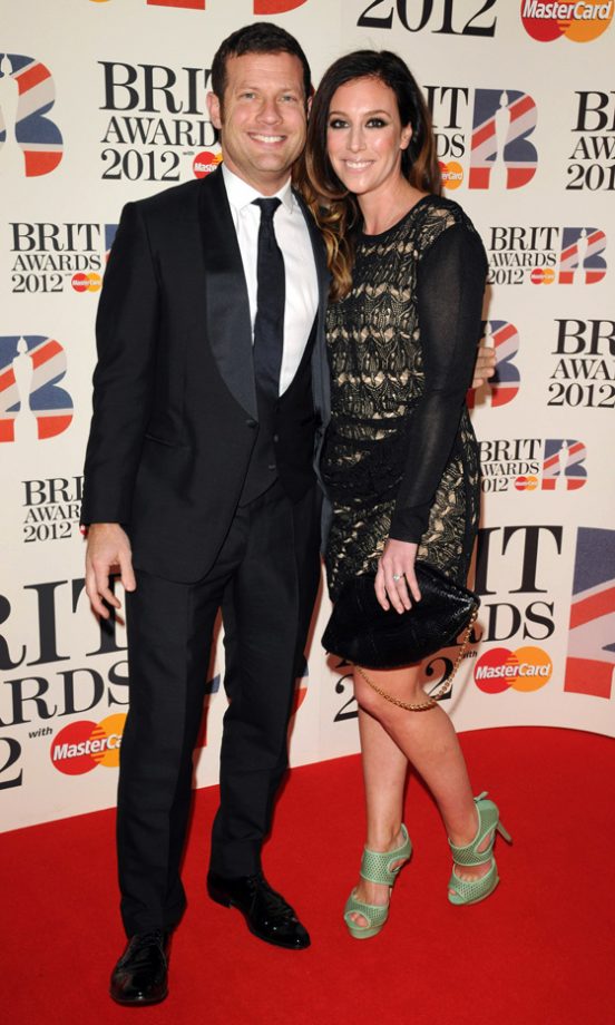 Dermot O'Leary And Girlfriend Dee Koppang At The Brit Awards 2012