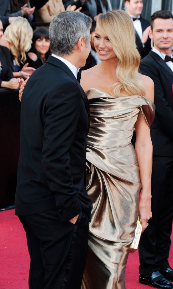George Clooney And Stacy Keibler At The Oscars 2012