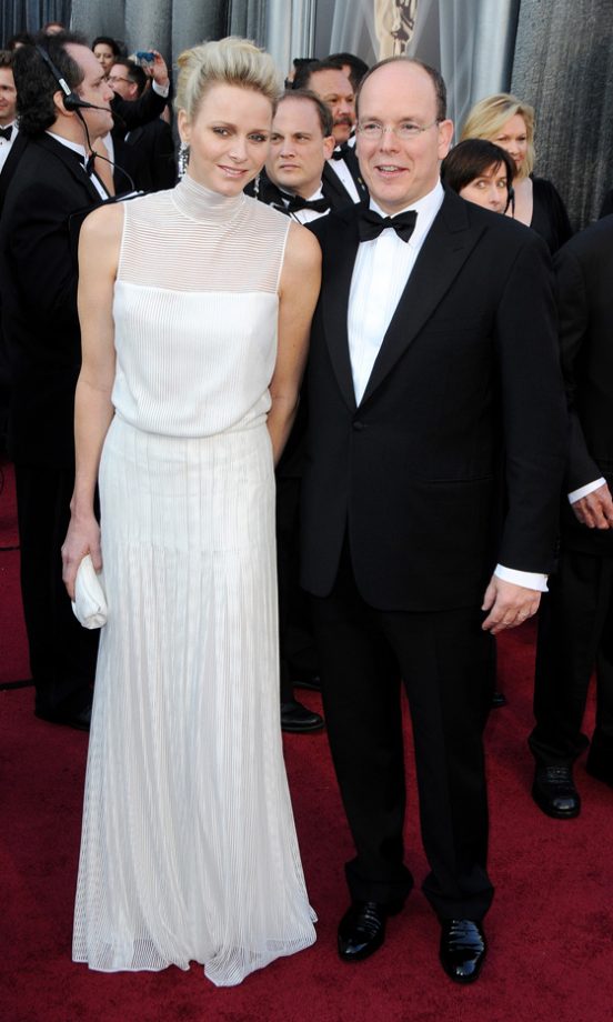 Princess Charlene And Prince Albert II Of Monaco At The Oscars 2012