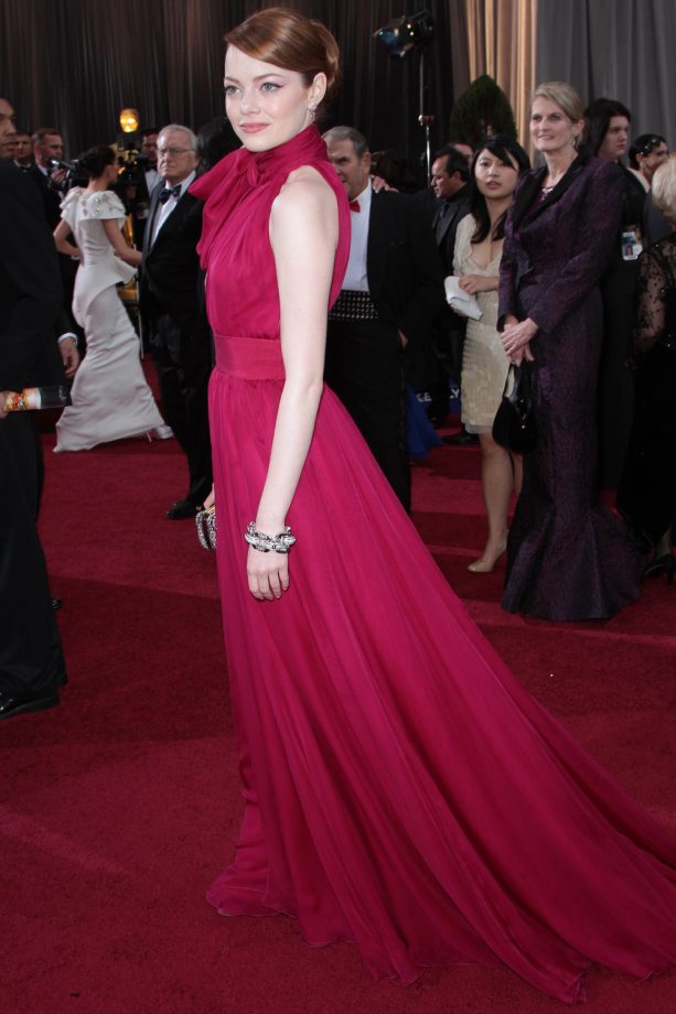 Emma Stone Stands Out At The Oscars, 2012