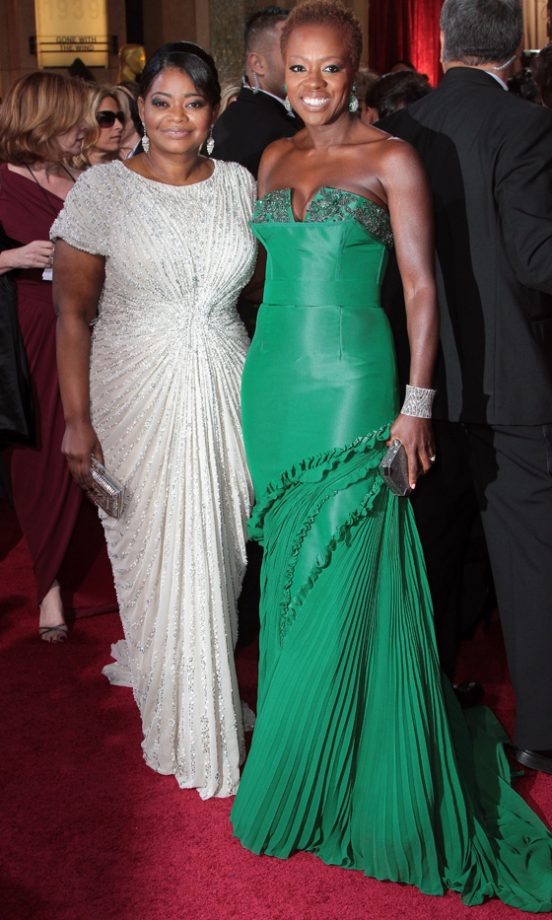 Octavia Spencer And Viola Davis At The Oscars 2012