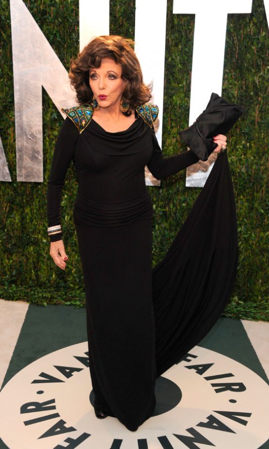 Joan Collins At The Vanity Fair Oscar After-Party 2012