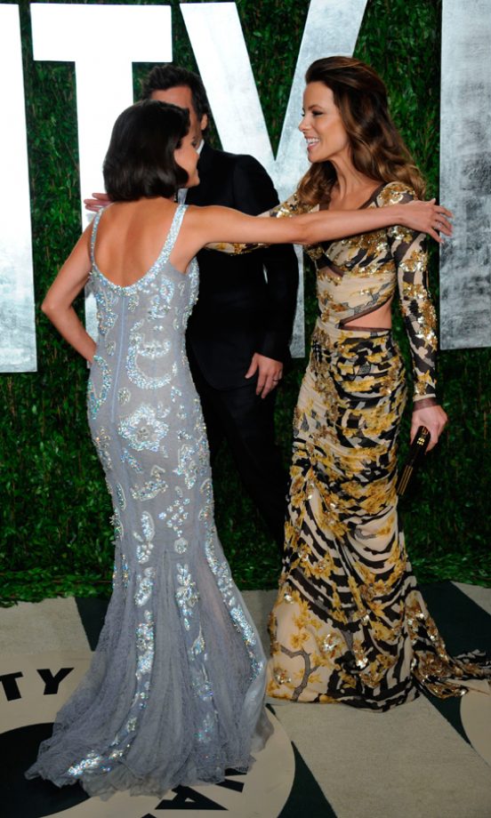 Selena Gomez And Kate Beckinsale At The Vanity Fair Oscar After-Party 2012