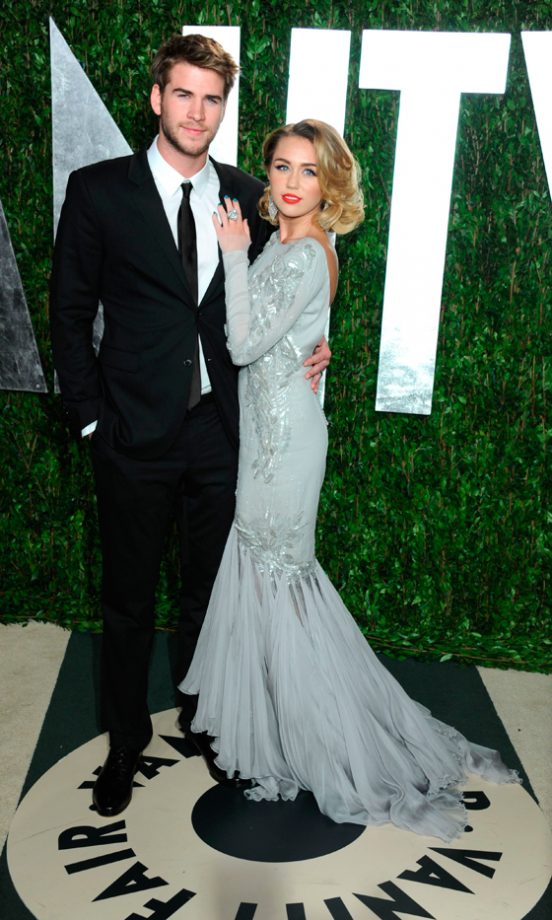 Liam Hemsworth And Miley Cyrus At The Vanity Fair Oscar After-Party 2012