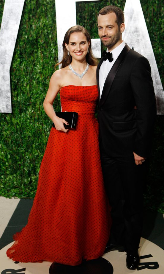 Natalie Portman And Benjamin Millepied At The Vanity Fair Oscar After-Party 2012