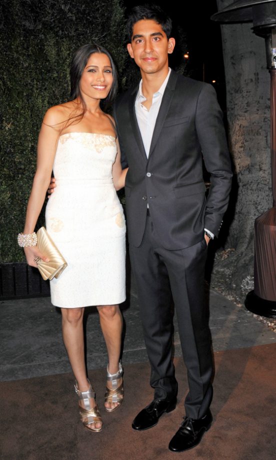 Freida Pinto And Dev Patel At The Chanel Pre-Oscar Party 2012