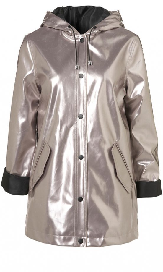 Topshop Longline Metal Plastic Mac, £45