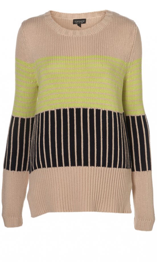 Topshop Knitted Block Graphic Jumper, £44