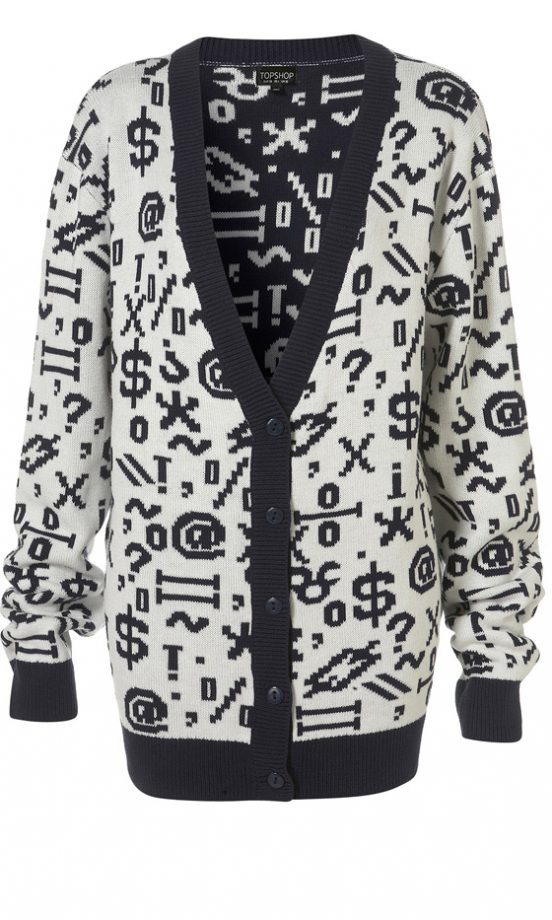 Topshop Knitted Keyboard Cardigan, £46