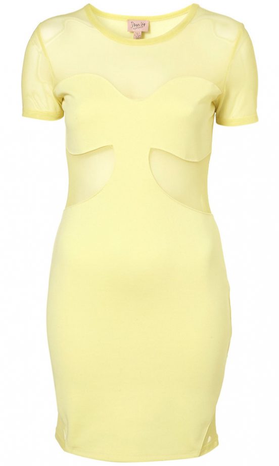 Topshop Yellow Mesh Dress, £45