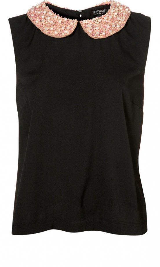 Topshop Beaded Collar Blouse, £34