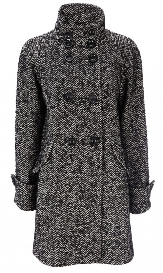 Wallis Black and White Tweed Coat, £30