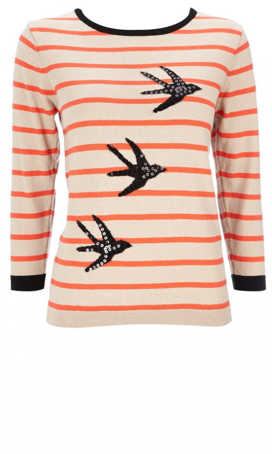 Wallis Stone Swallow Motif Jumper, £29