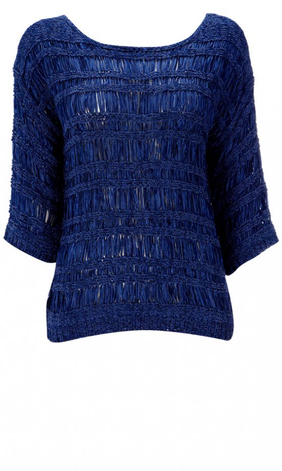 Warehouse Blue Macrame Ladder Jumper, £35