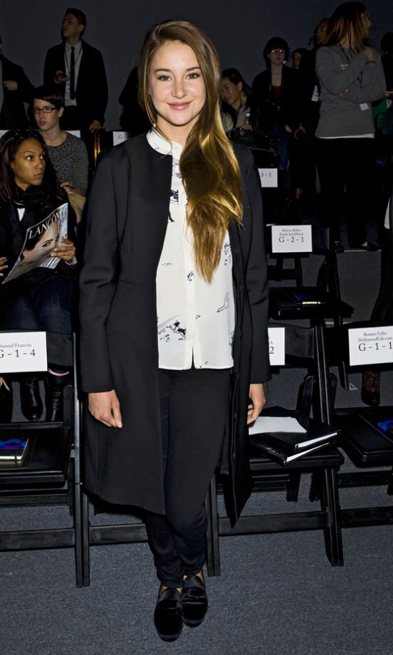 Shailene Woodley Front Row At The Honor Fashion Show AW12