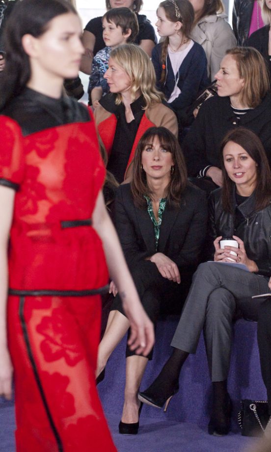 Samantha Cameron At The Christopher Kane Fashion Show AW12