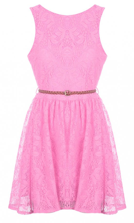 Missguided SS12 Pink Lace Dress