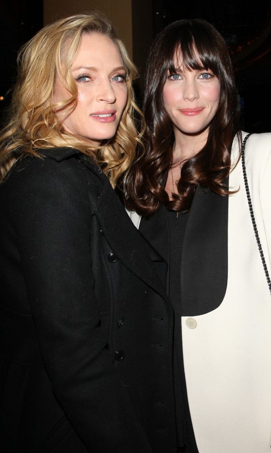 Uma Thurman And Liv Tyler Caught Up At A Fundraising Gala In New York 2012