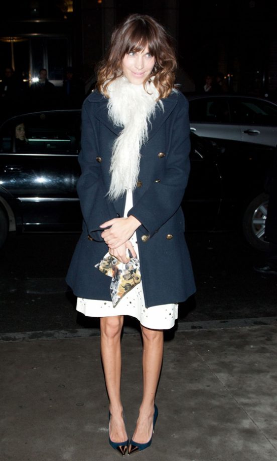 Alexa Chung Stayed Snug In A Fab Military Coat, 2012