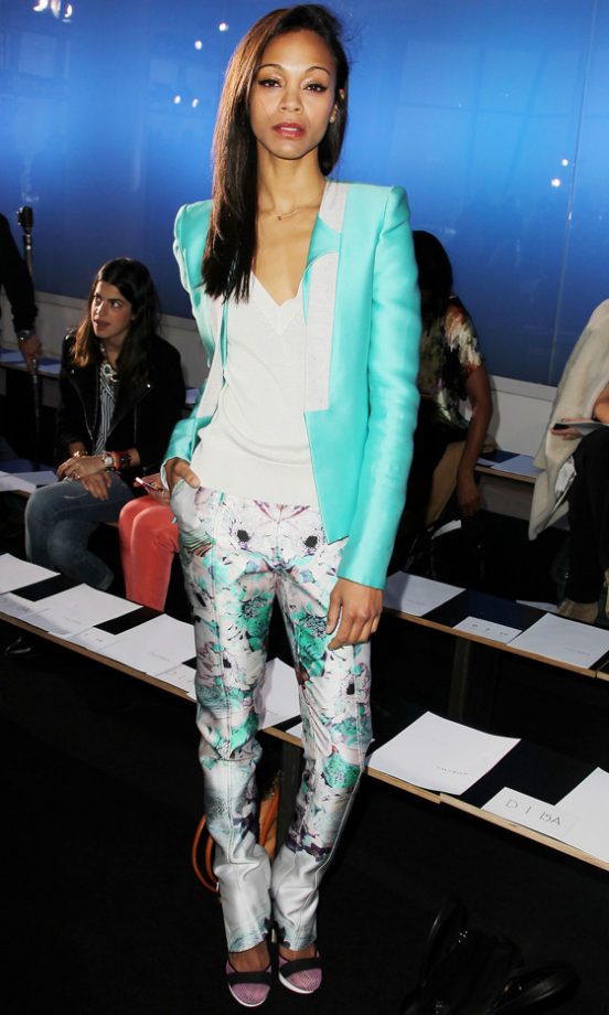 Zoe Saldana Was Best Dressed At The Prabal Gurung Fashion Show AW12